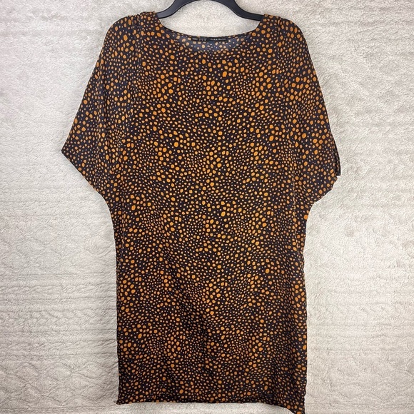 ZARA BASIC Dress Medium Animal Print Cap Sleeve - Picture 1 of 14